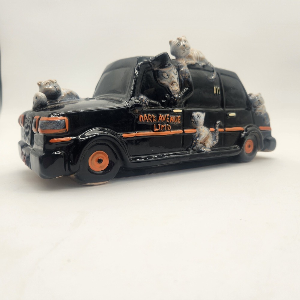 Yankee Candle Boney Bunch Dark Avenue Limo Cat Ceramic Votive‎ Holder Halloween